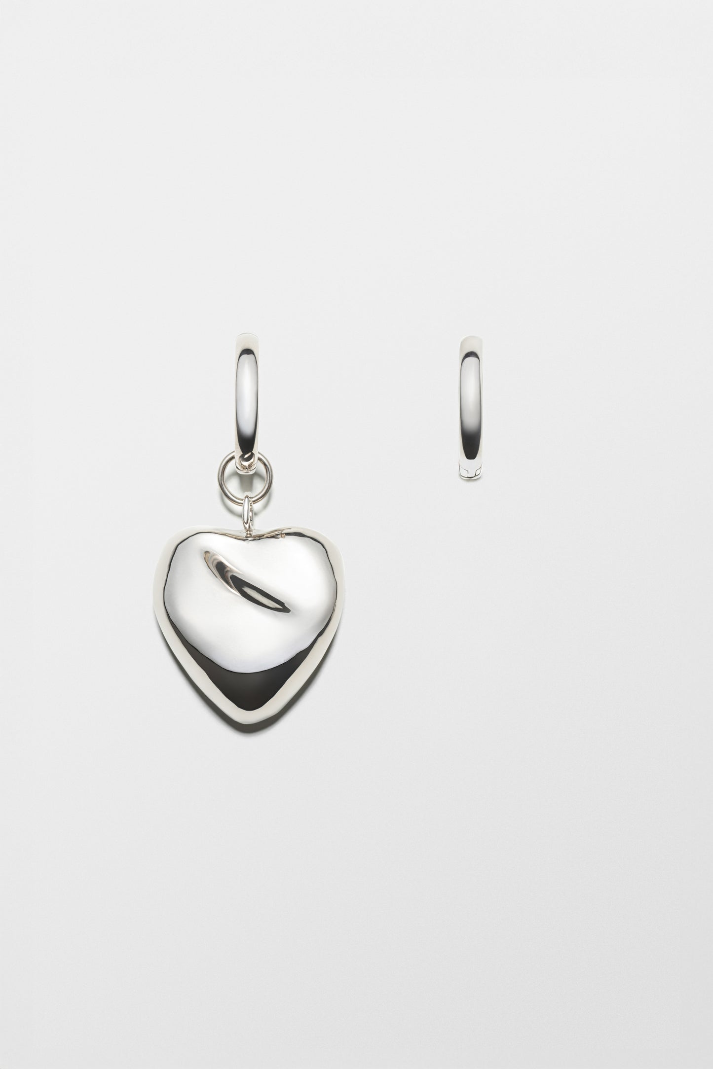Mono Heart Hoop Earrings
